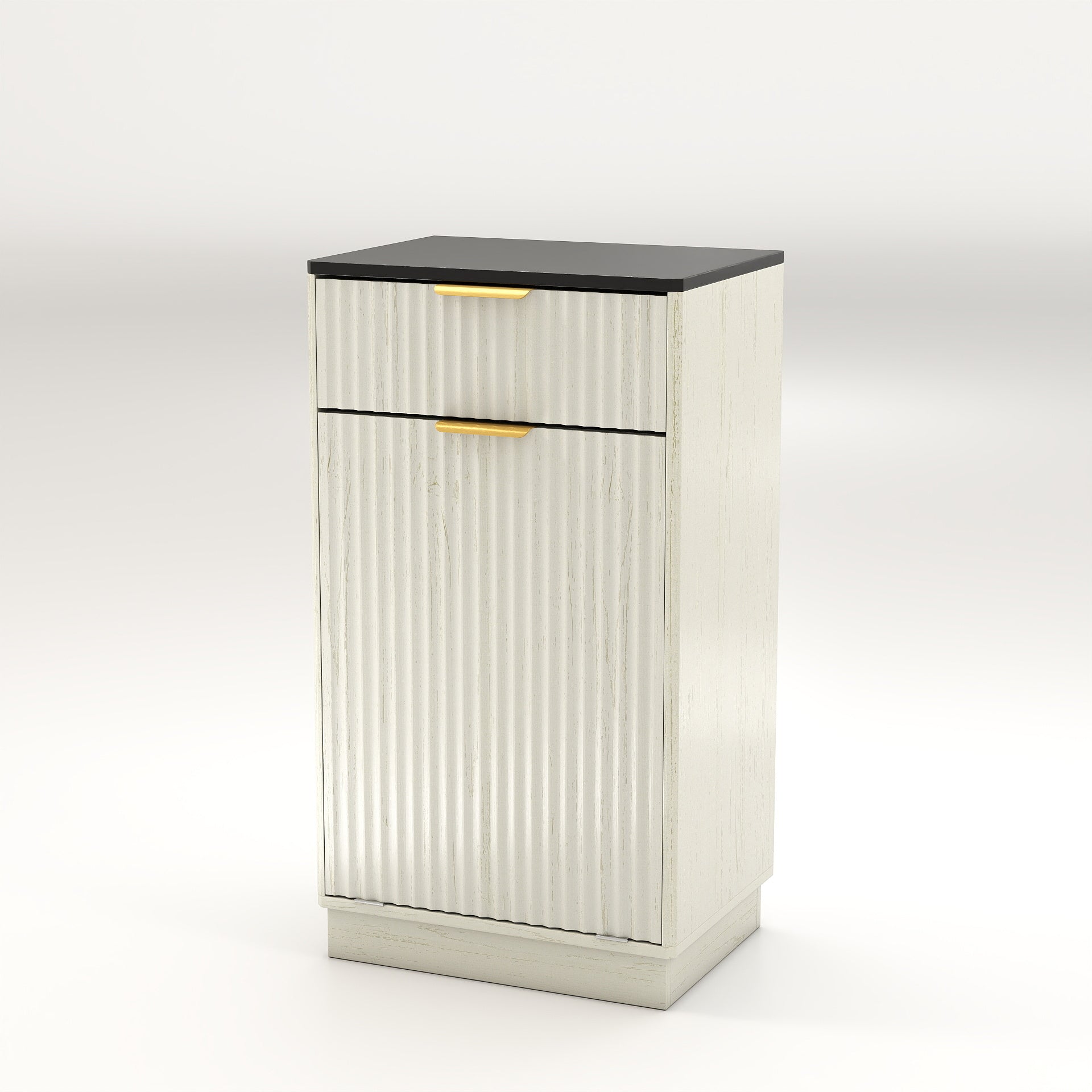 Woodgrain Trash Can Cabinet - 10 Gallon Kitchen Storage for Living Room