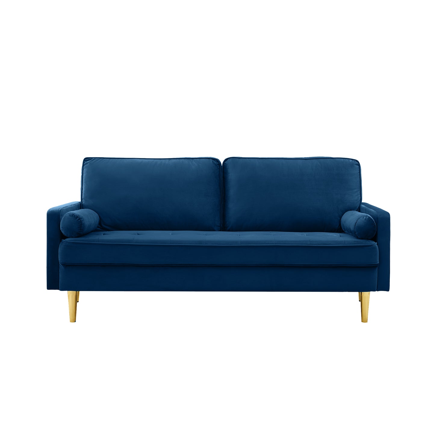 65-Inch Navy Velvet Loveseat Sofa - Comfortable & Stylish