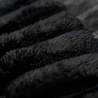 Black Foam Ottoman - Modern Storage Footstool for Living Room