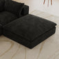 Cloud Sofa,Corduroy Fabric,Deep Seat Couches,Double-layer design,Removable Cushion,No Assembly, DIY Combination for Living room, Bedroom,Conference room ,Apartment,Black