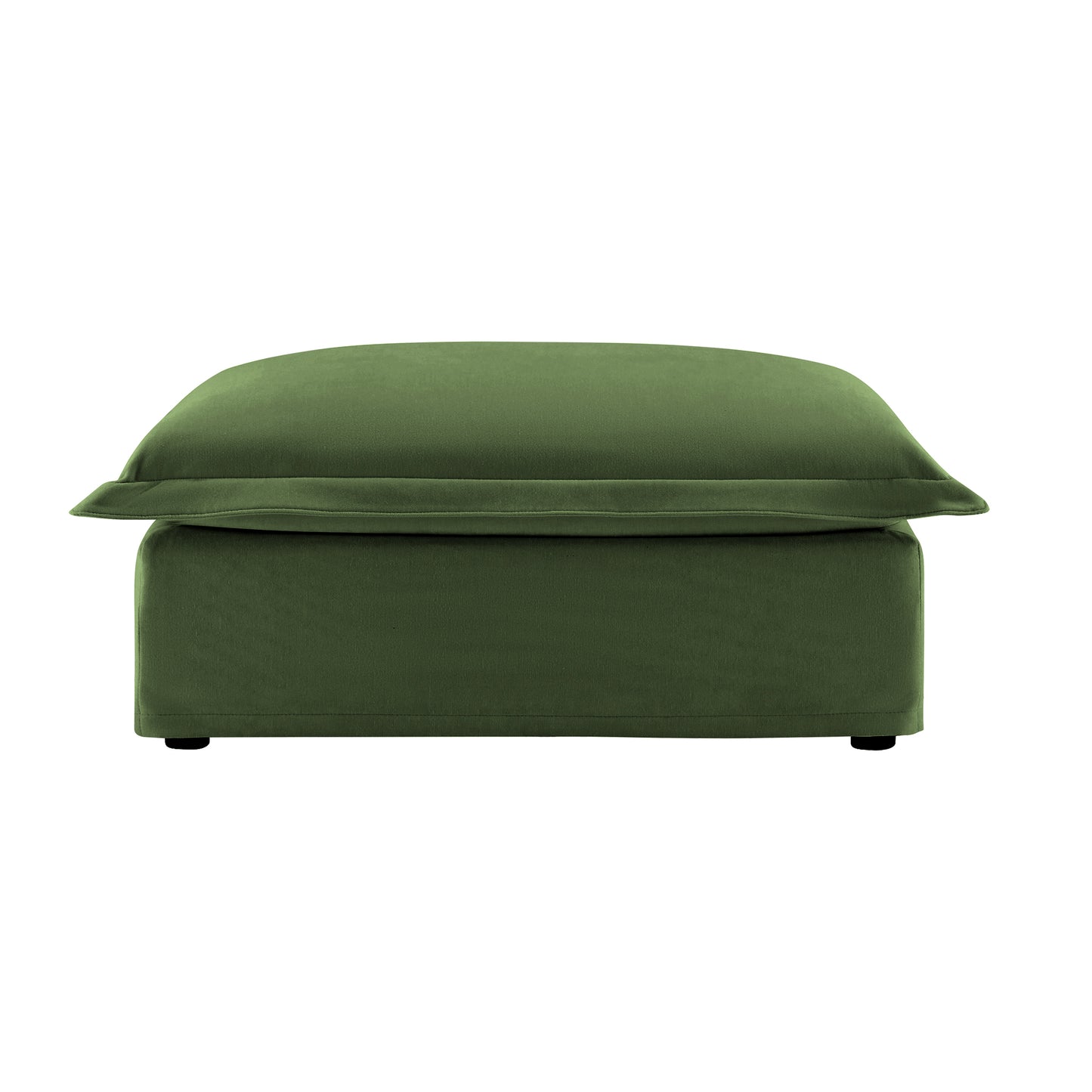 Green Chenille Ottoman - 37.4" Sofa with Storage