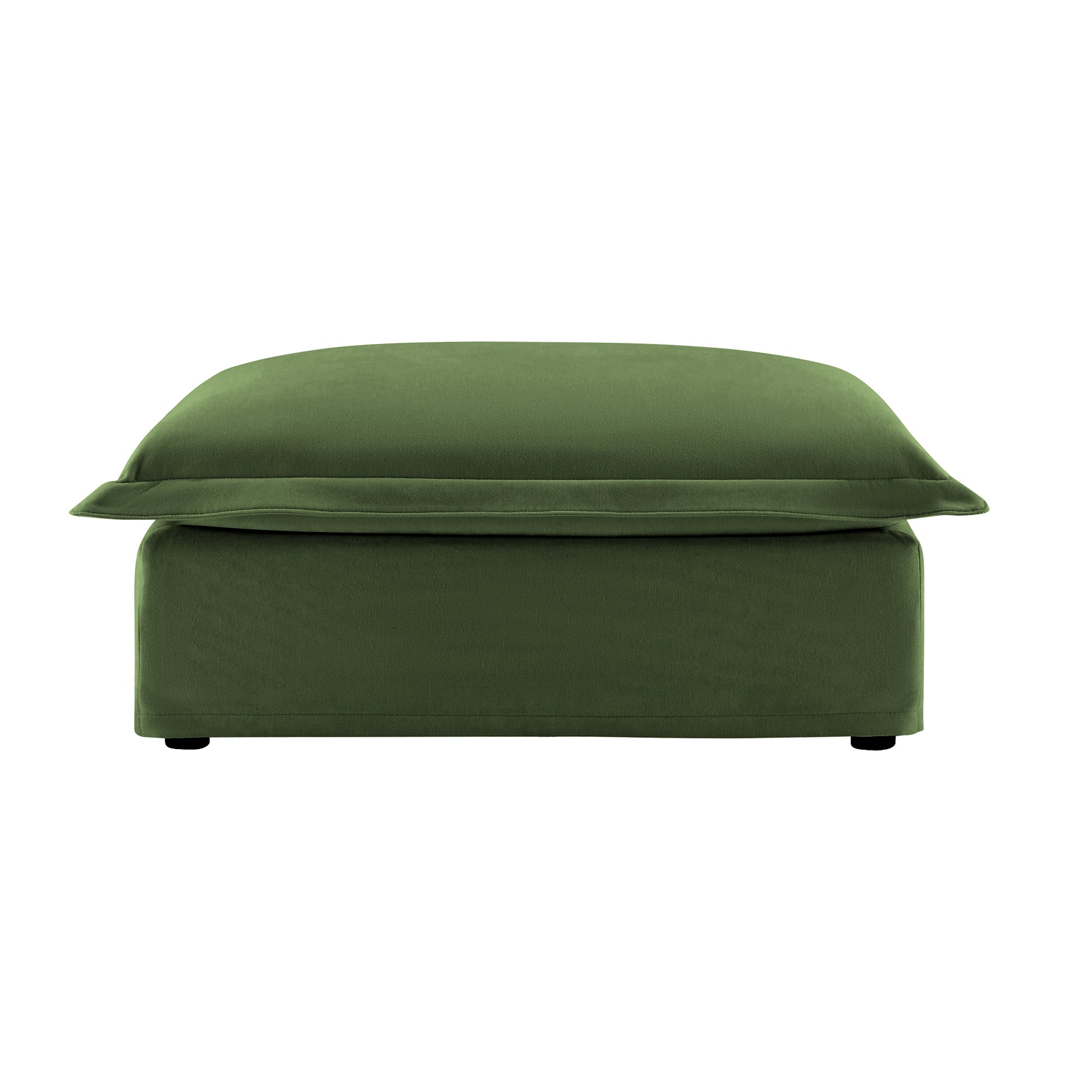 Green Chenille Ottoman - 37.4" Sofa with Storage