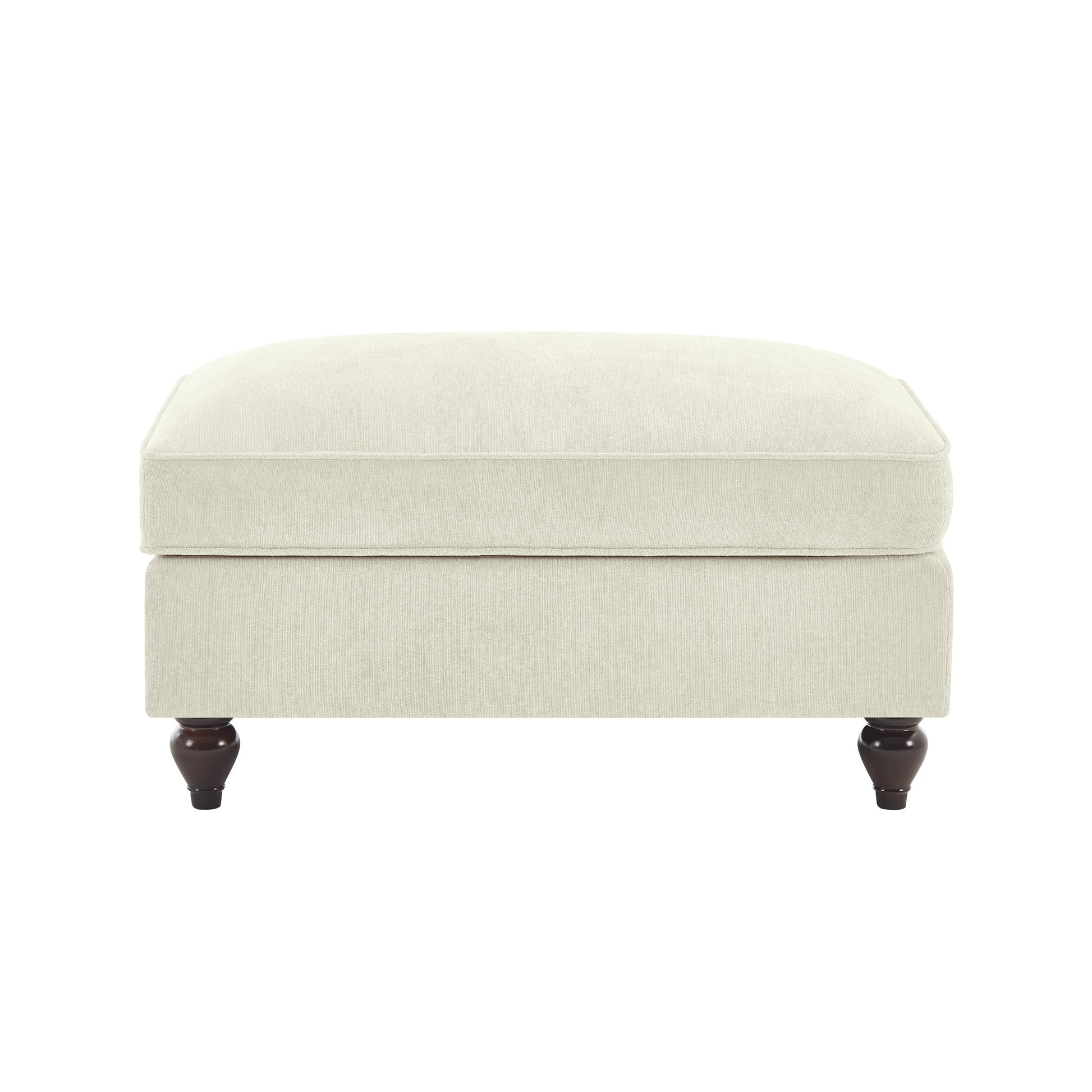 Ottoman Chenille -Beige+White