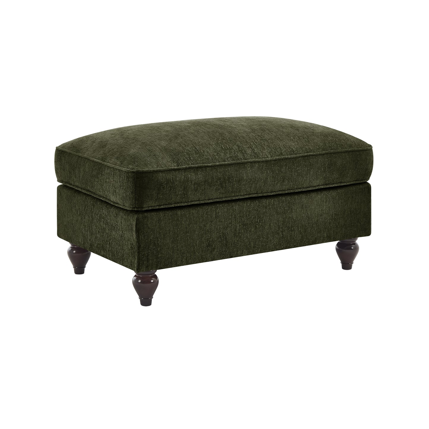 Green Chenille Ottoman - 35.4" Size