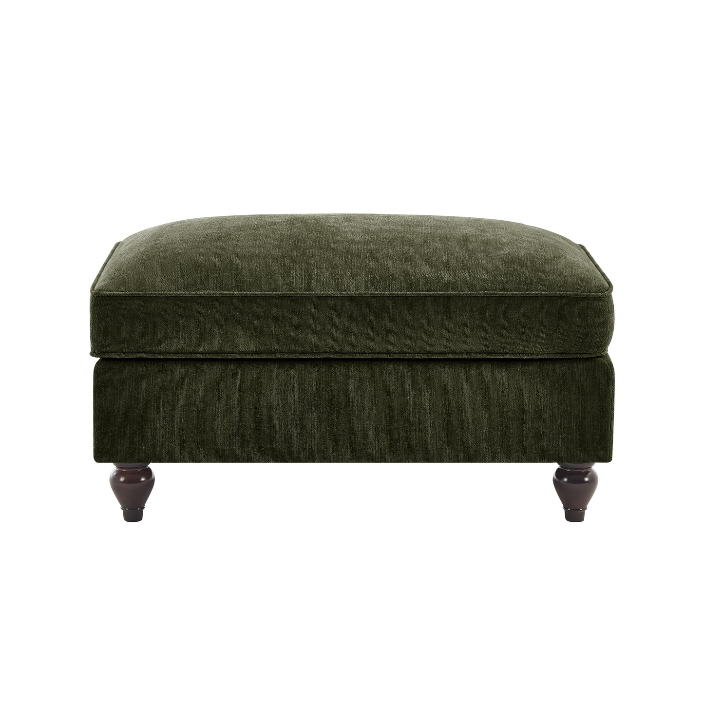 Green Chenille Ottoman - 35.4" Size