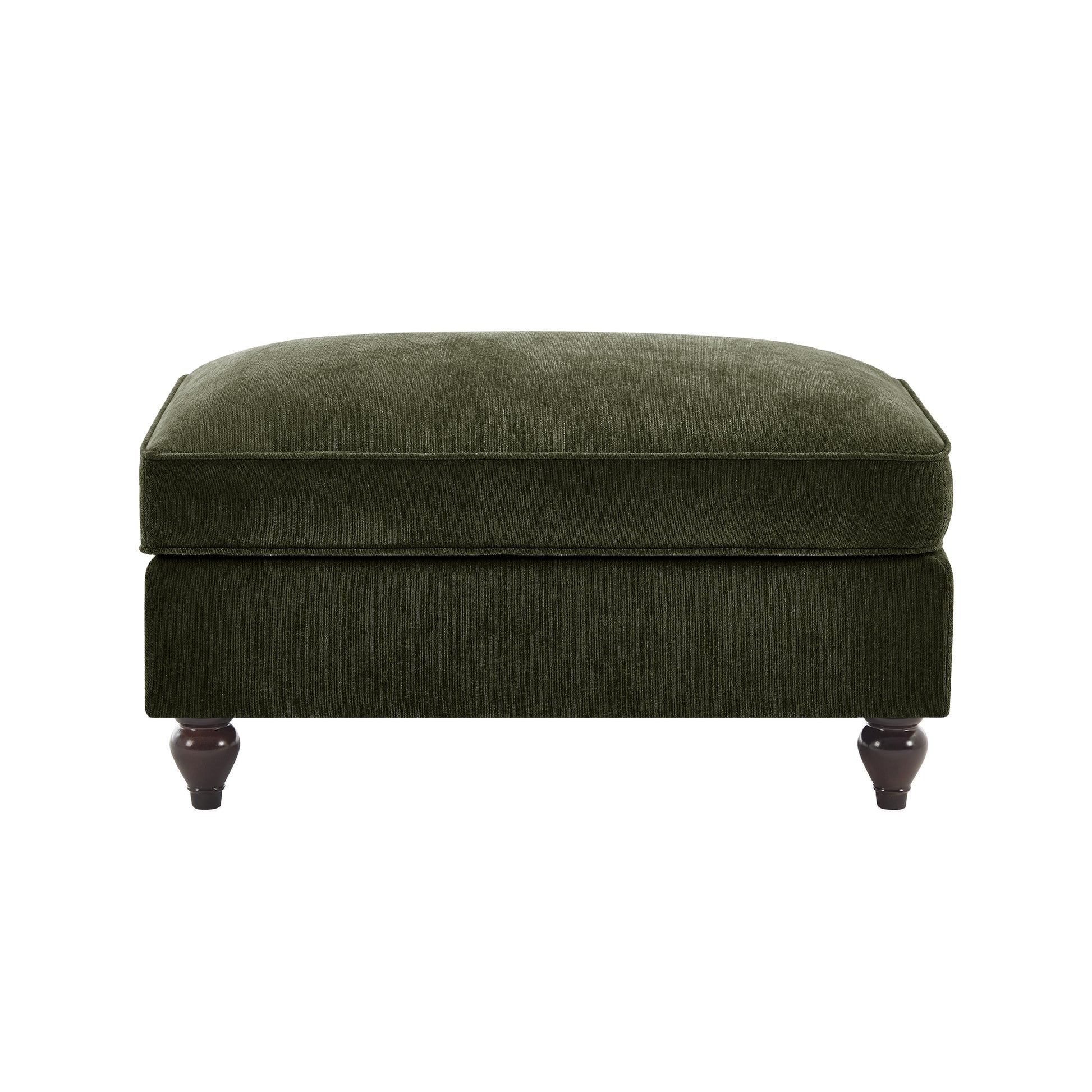 Green Chenille Ottoman - 35.4" Size