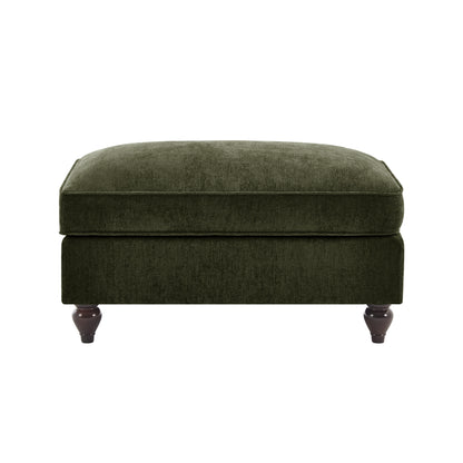Green Chenille Ottoman - 35.4" Size