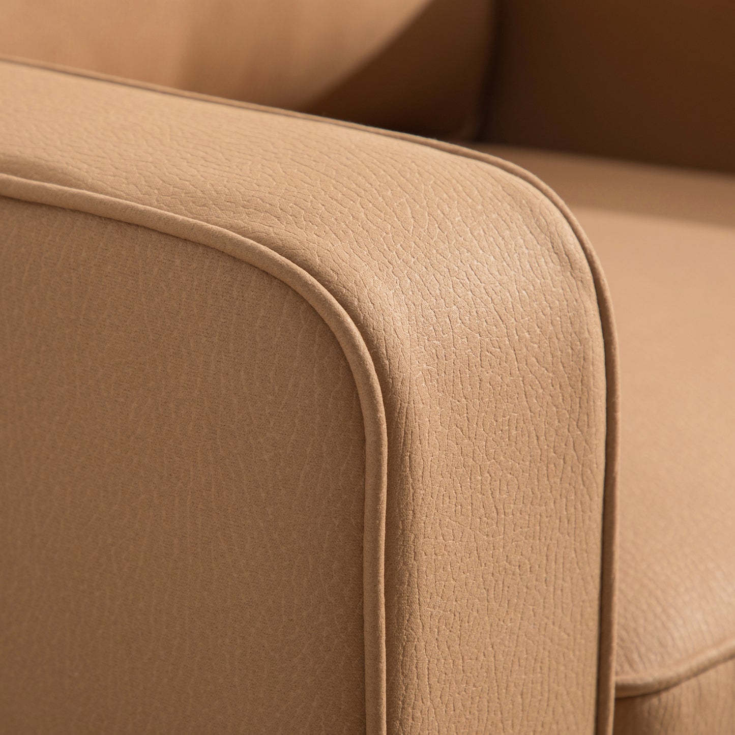 Small Square Amber Accent Chair with Storage
