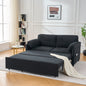 Convertible Pull Out Sofa Bed Queen Size, 3-in-1 Convertible Sleeper Couch with Thicked Cushions and Side Storage,Multi-Functional chenille Loveseat Sofa for Living Room,Bedroom,Apartment,Office,Black