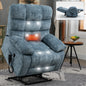 Oversized Blue Recliner Chair - Power Lift Massage