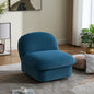 Swivel Accent Chair, 360-degree Metal Base with Velvet Fabric Upholstery, Comfy Pumpkin-Shaped Swivel Chair for Living Room, Bedroom, or Office