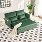 55"Convertible Sofa Bed,Pull Out Bed,3-in-1 Sofa with Side Pocket& USB Ports,Modern Corduroy Couch for Living Room, Small Space, Apartment, Bedroom, Green