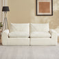 Modern minimalist chenille combination sofa, spacious and comfortable living room sofa, multi-functional sofa with foot pedals, suitable for families and apartments