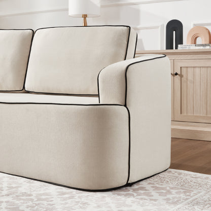 Alabaster Acacia Wood Loveseat - 78.7" Sofa for Living Room