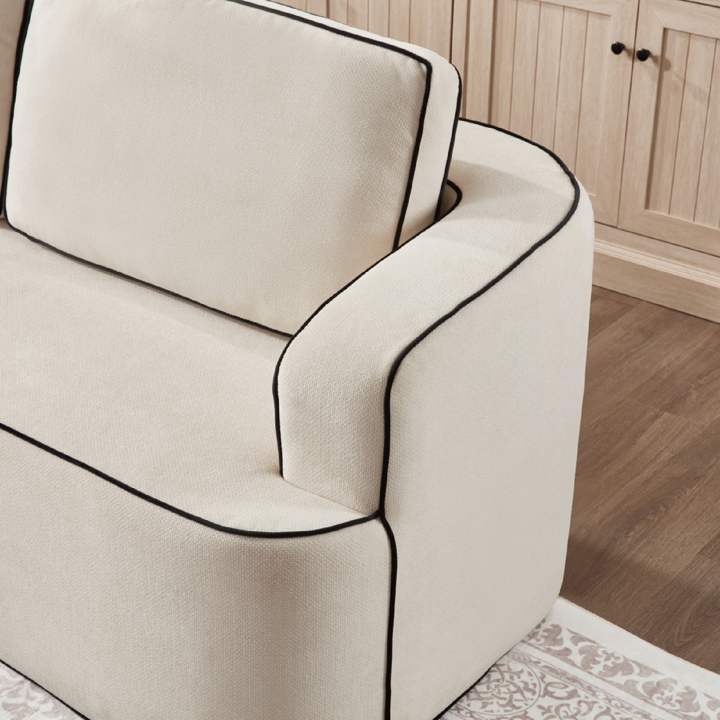 Alabaster Acacia Wood Loveseat - 78.7" Sofa for Living Room