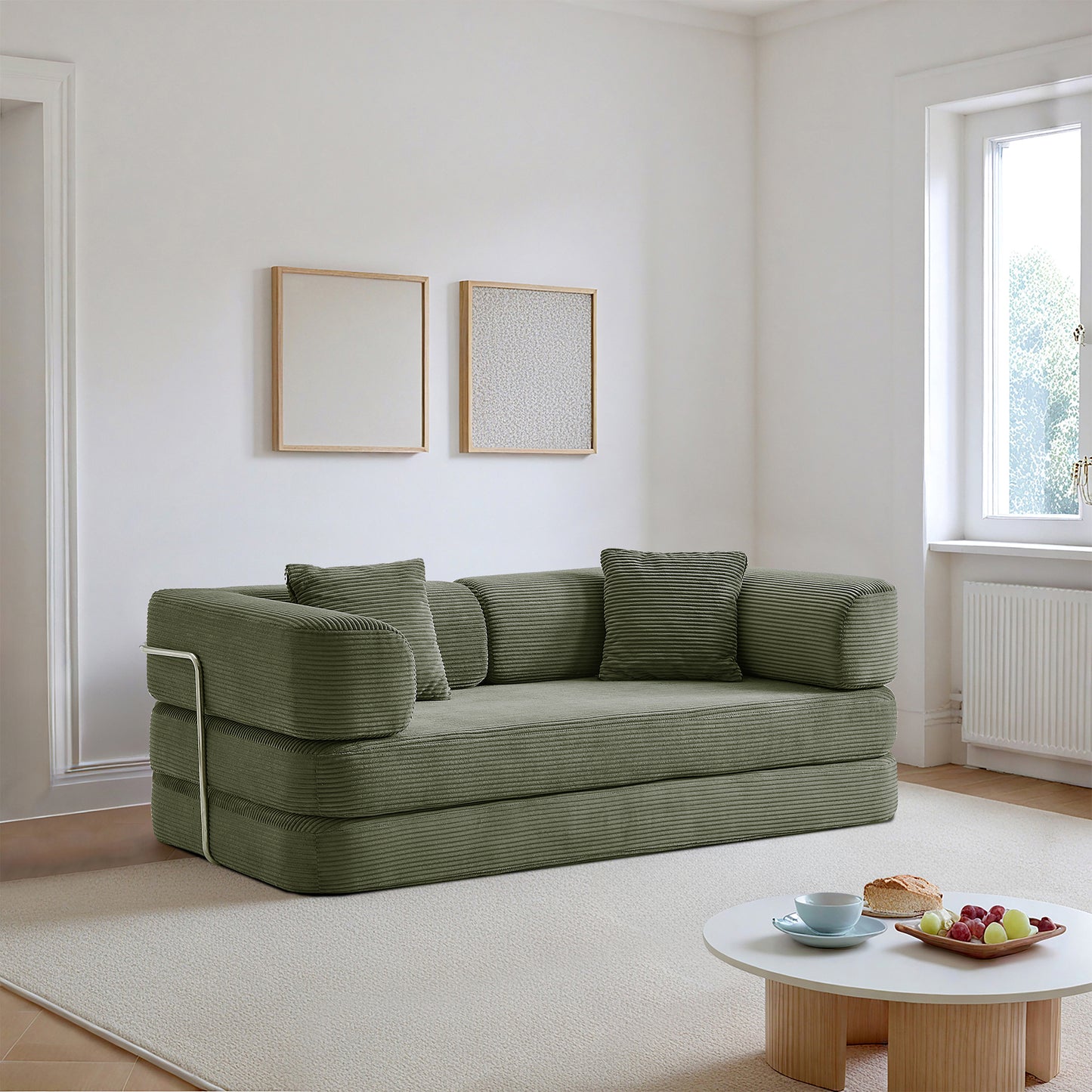 Floor Couch,Compressed Sofa,Convertible Floor Sofa Bed with Convertible Blanket Pillow,Enhanced frame stability,Comfy Couch Lounge Sleeper Bed,for Living Room Bedroom
