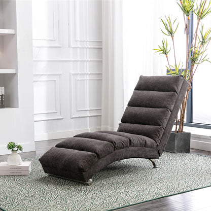 Dark Gray Linen Recliner - Vibration Chaise Lounge