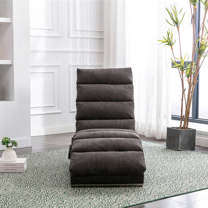 Dark Gray Linen Recliner - Vibration Chaise Lounge
