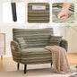 Modern style two-seater sofa with ultra-comfortable armrests, armrest pillows, and storage pockets, deep-seated two-seater sofa, comfortable modern sofa for bedroom, small spaces, apartments, and offi