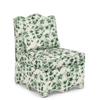 Flannel Dining Chair - Green, Soft Seat & Pillow Included