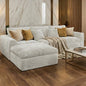 108-inch high-resilience boneless sponge sofa with 30 density, double-layer cloud-like cushions, multiple combination options, no installation required/ Off-White