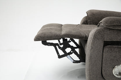 180 Degree Light Brown Chenille Recliner - Large Massage Chair