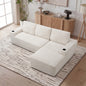 104 Inch Cloud Sectional Couch,Modern Modular Sectional Sofa with Deep Seat,Corduroy Boneless Couches with L-Shape Chaise for Living Room Bedroom,No Assembly Required
