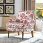 Accent Chair, Floral Armchair, Nailhead Trim, Red and white Decor, Solid Wood Legs, Farmhouse Furniture, Upholstered Slipper Chair, Side Chair, Traditional Print, Wayfair Living Room.
