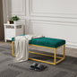 Storage Bench for Entryway, Bench with Steel Frame,, Synthetic Leather, Living Dining Room, Mid-Century Modern, Loads 600 lb