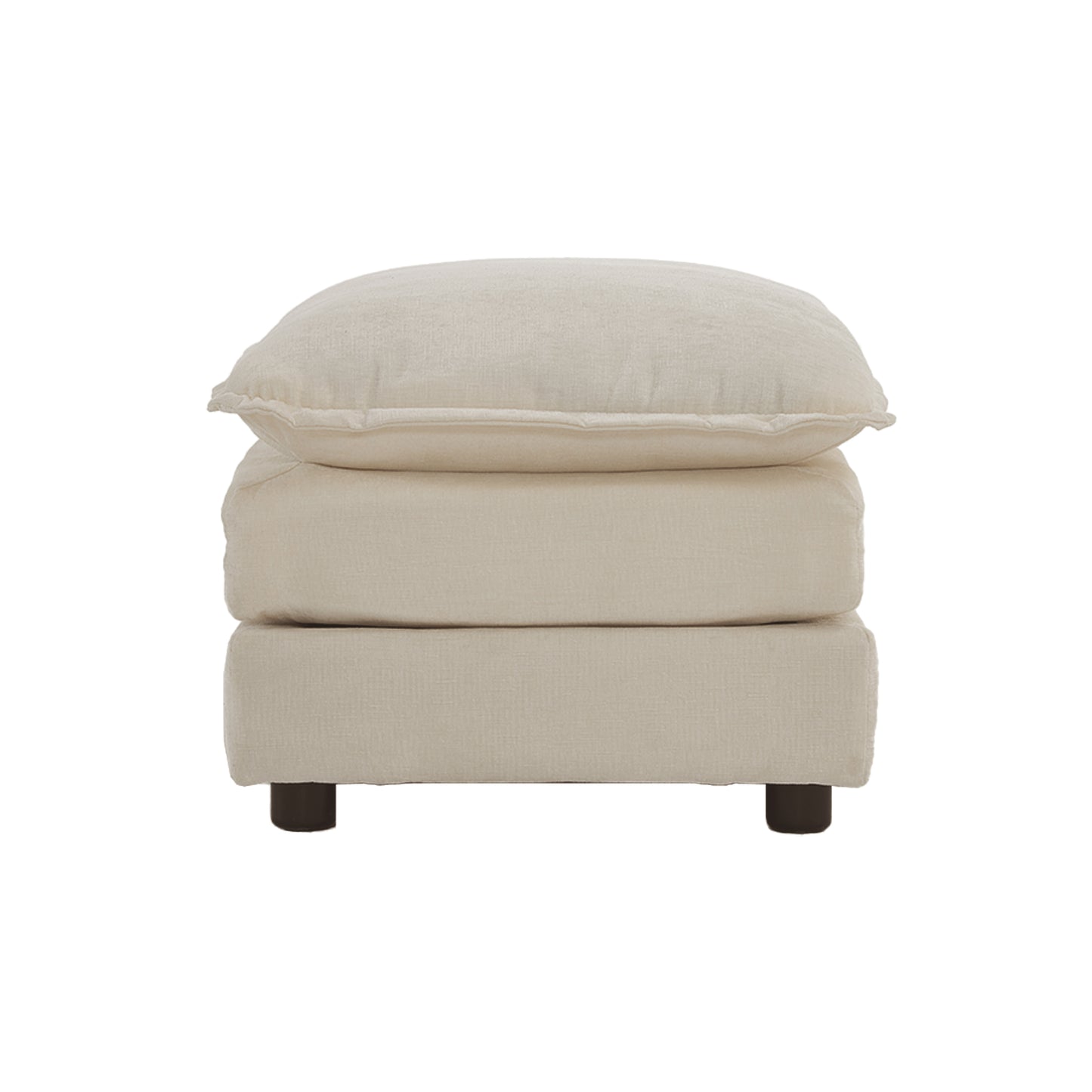 Light Coffee Chenille Ottoman - Combines with Sofas for Living Room