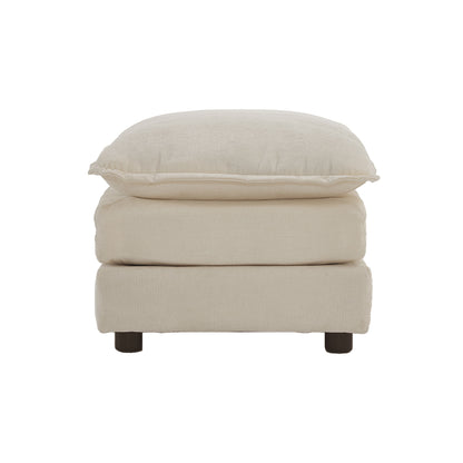 Light Coffee Chenille Ottoman - Combines with Sofas for Living Room