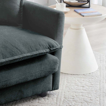 Grey Chenille Ottoman - Combine with Sofa