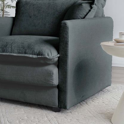 Grey Chenille Ottoman - Combine with Sofa