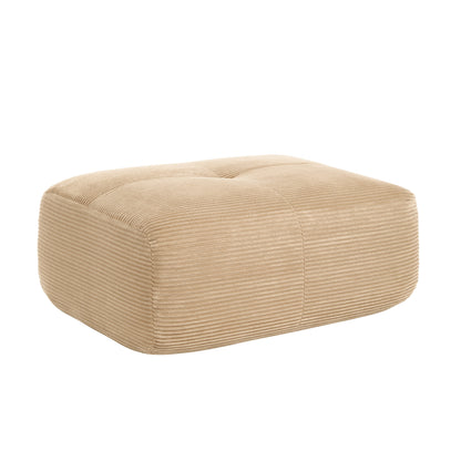Camel Corduroy Ottoman: Luxurious Comfort & Storage