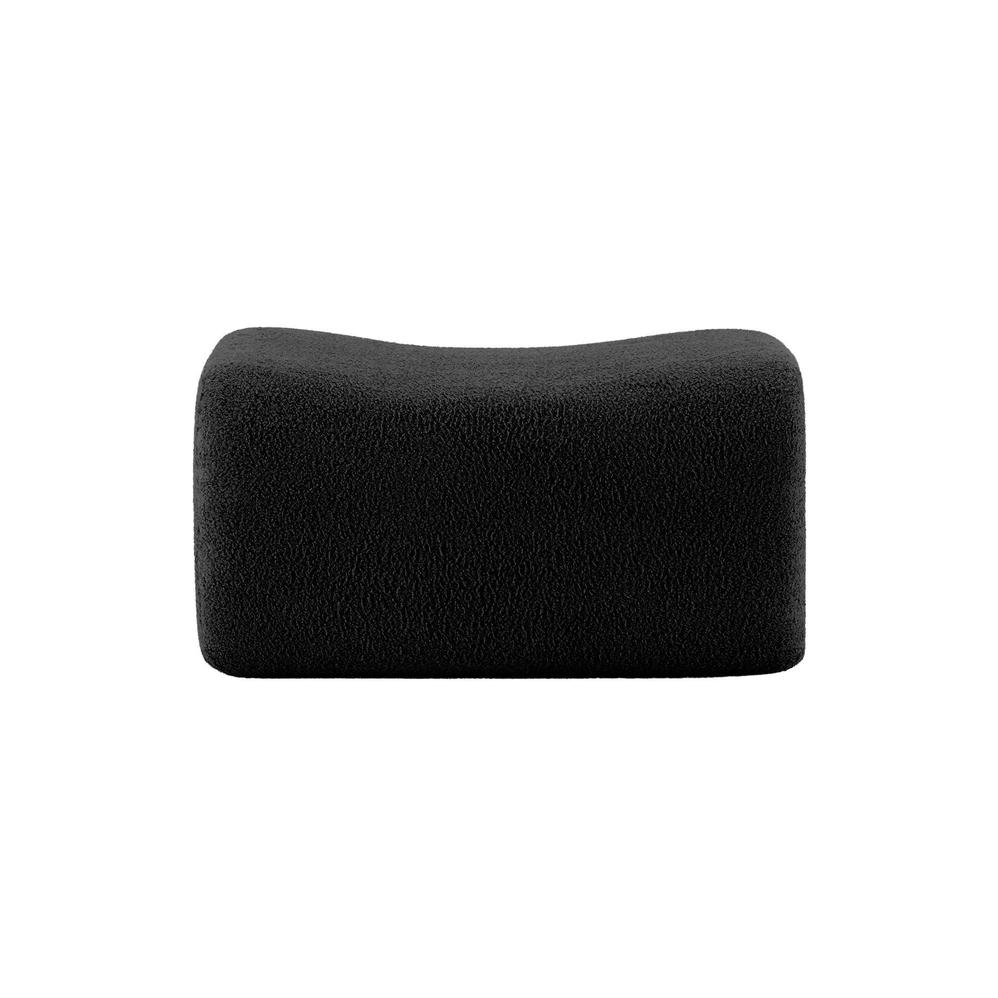 Ottoman Teddy Fabric-Black