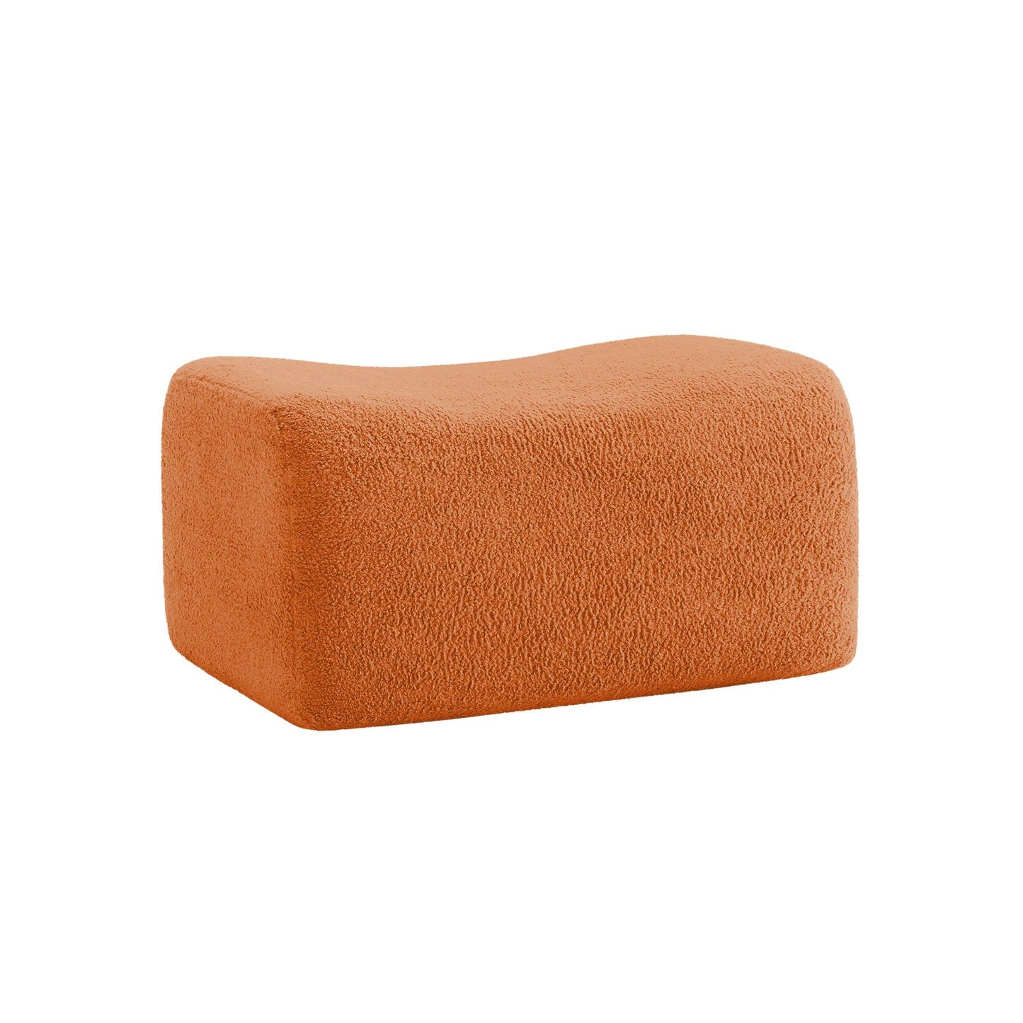 Ottoman Teddy Fabric-Orange