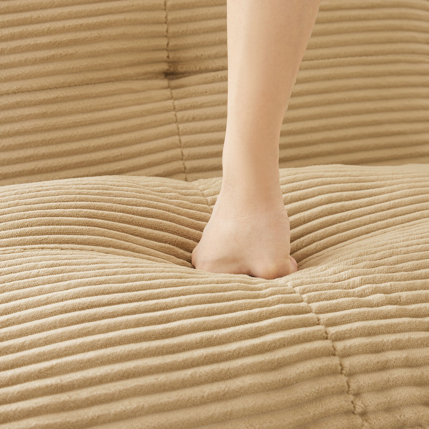 Camel Corduroy Ottoman - 36" Modular Sofa