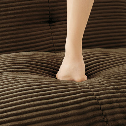 Brown Corduroy Ottoman - 36" Modular Sofa