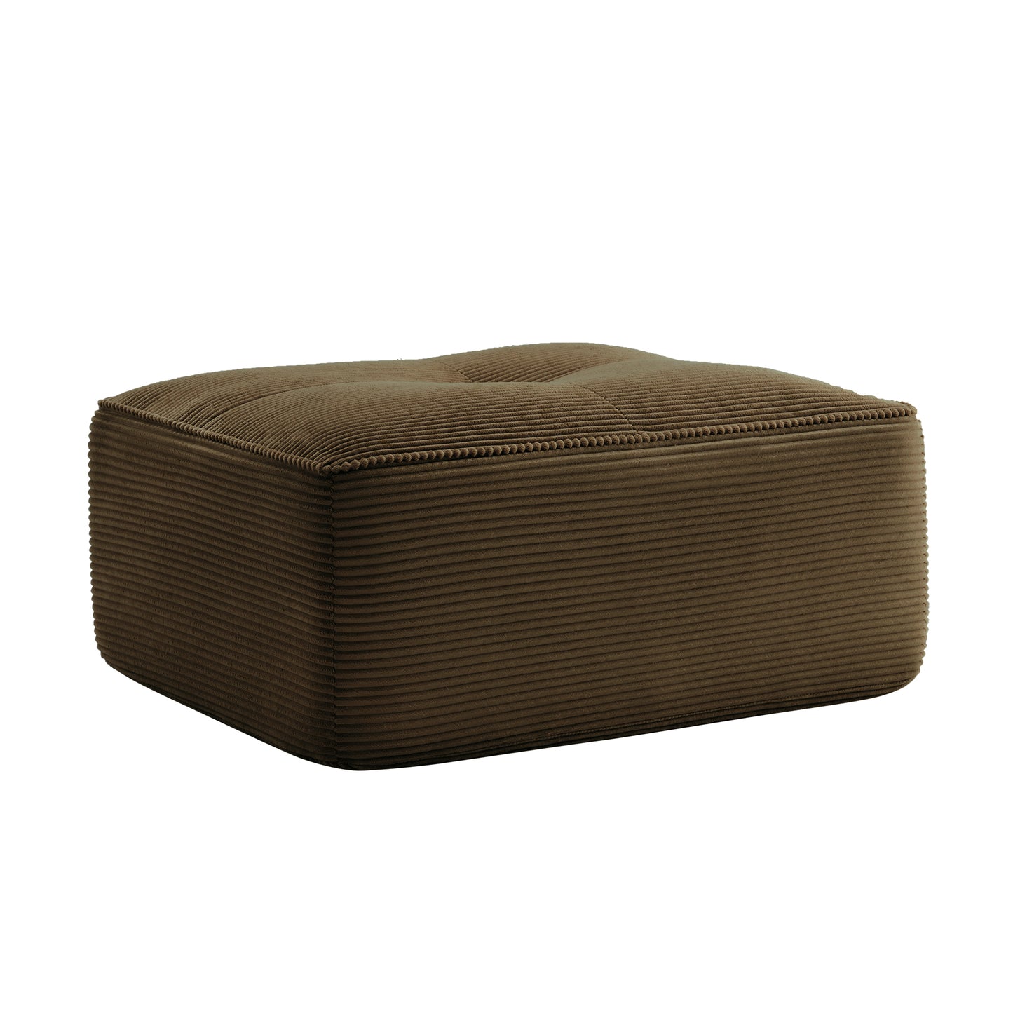 Brown Corduroy Ottoman - 36" Modular Sofa