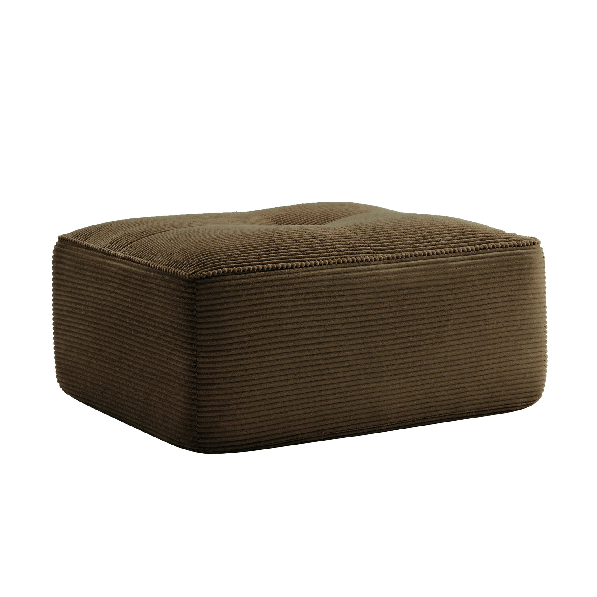 Brown Corduroy Ottoman - 36" Modular Sofa