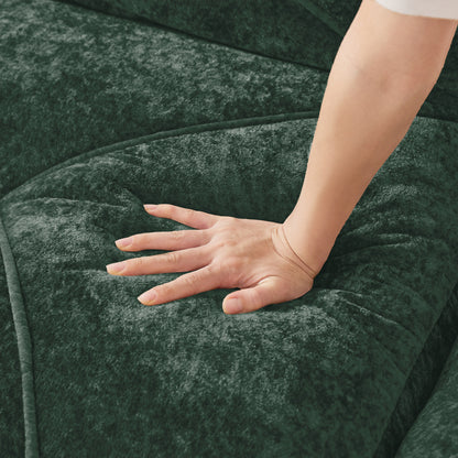 Green Velvet Ottoman - 30.71" Modern Sofa for Living Room