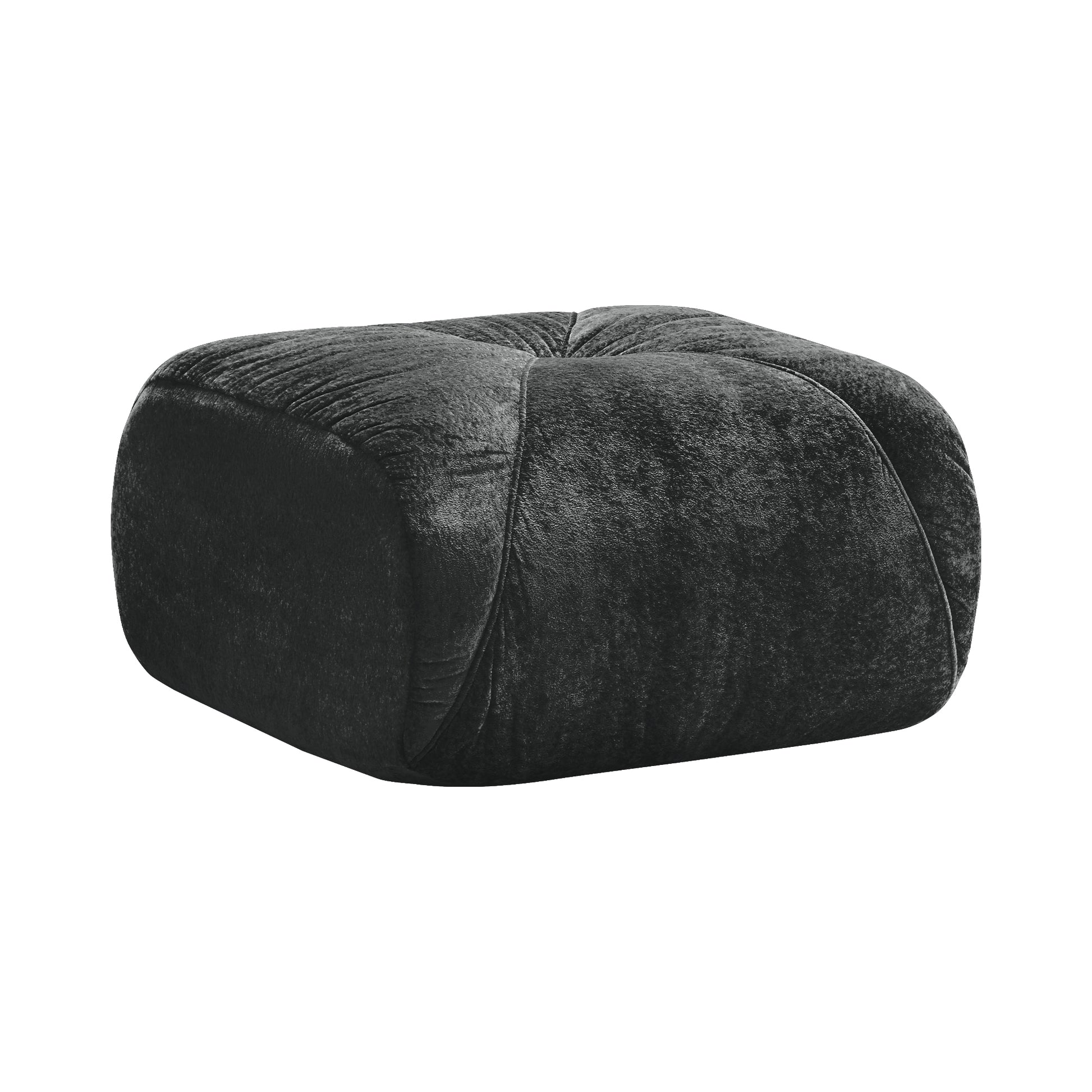 Black Velvet Ottoman - 30.71" Modern Sofa for Living Room