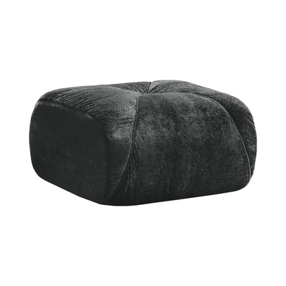 Black Velvet Ottoman - 30.71" Modern Sofa for Living Room