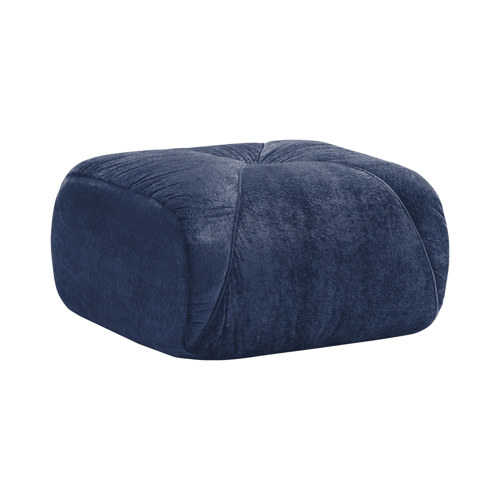 Blue Velvet Ottoman - Modern Sofa with Storage for Living Room
