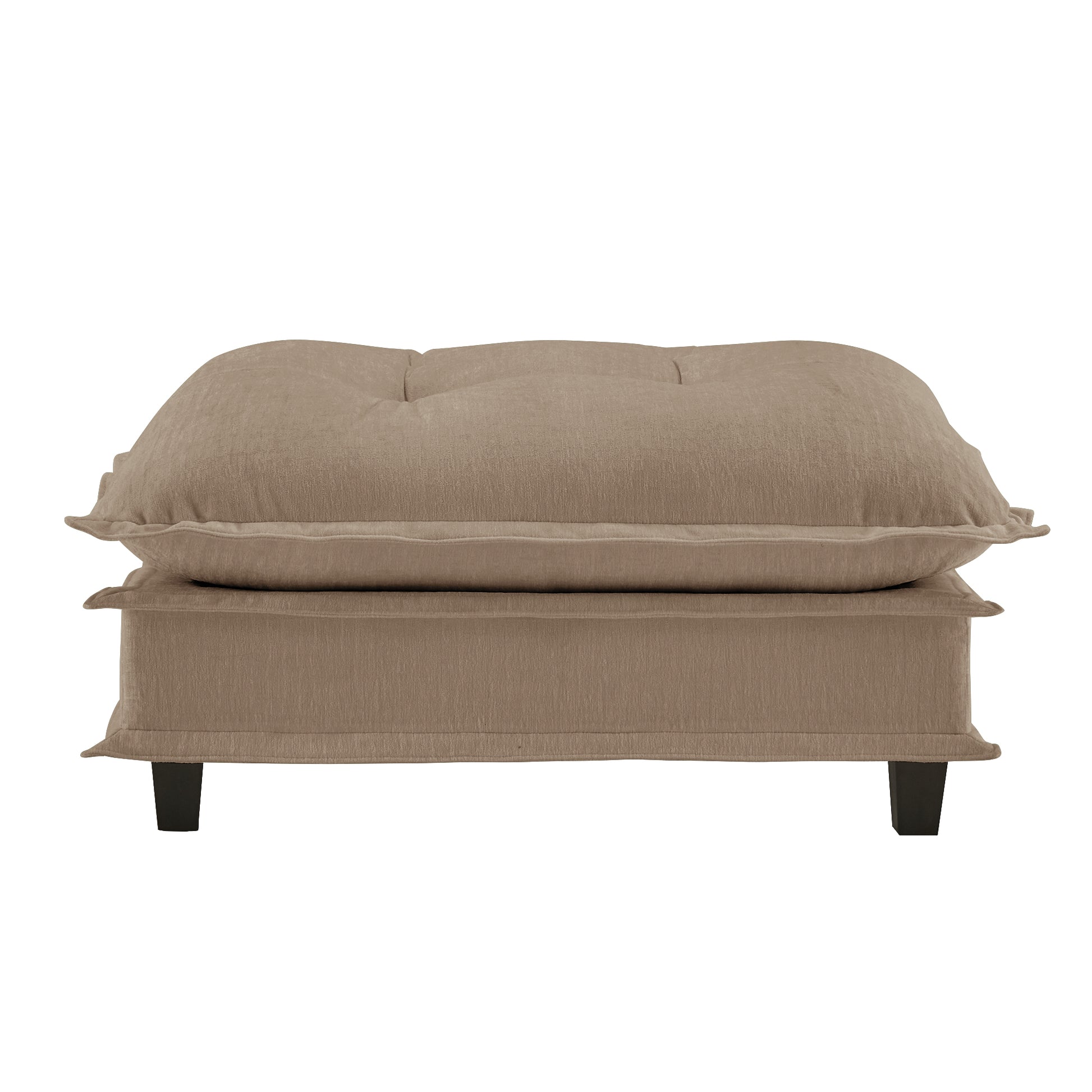73 Ottoman Chenille- Light Coffee