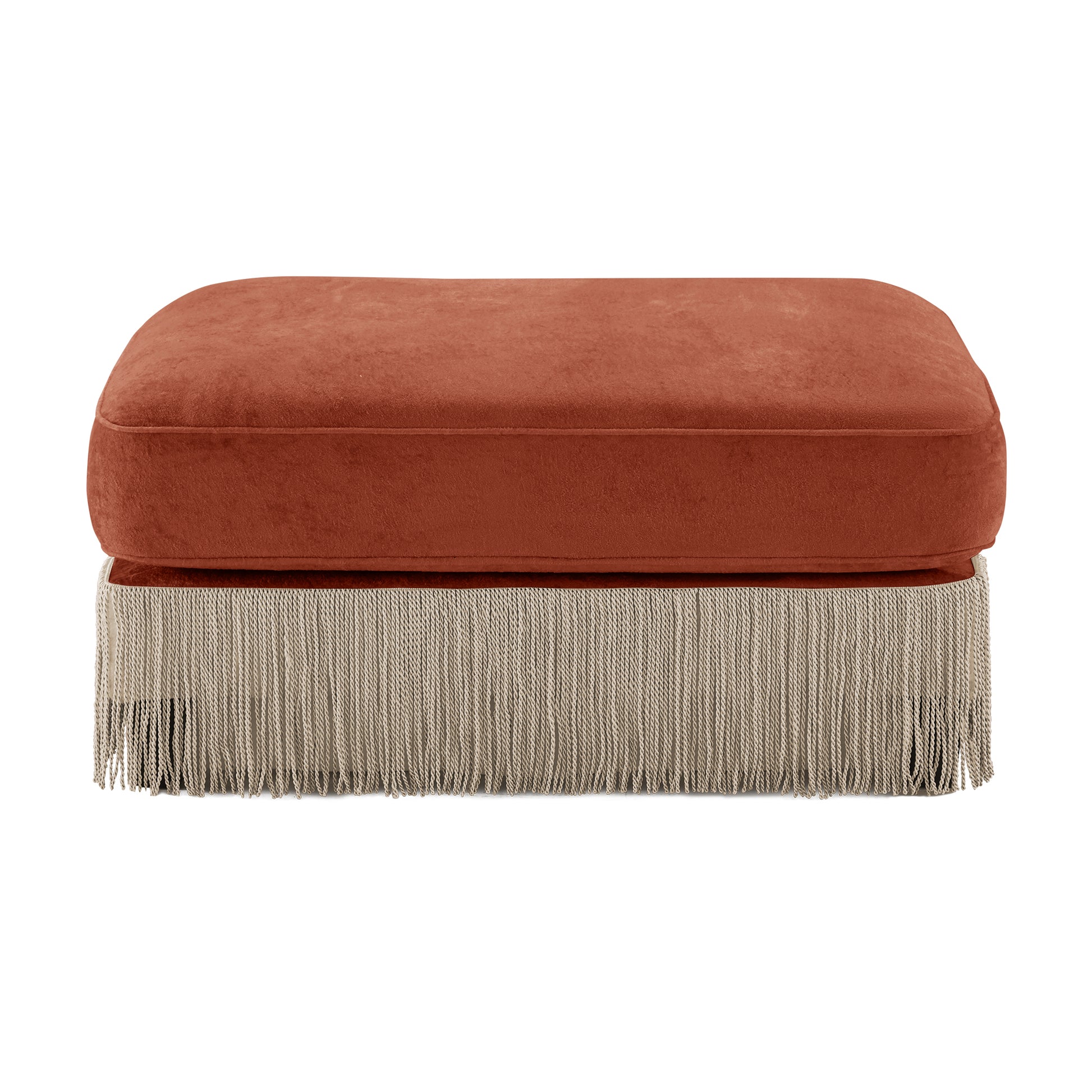 Ottoman Velvet - Red Brown