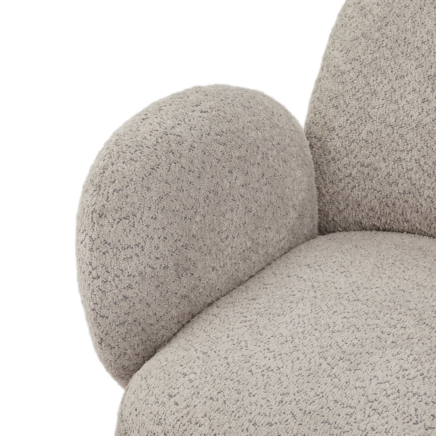 Grey Eucalyptus Swivel Accent Chair - Living Room Seating