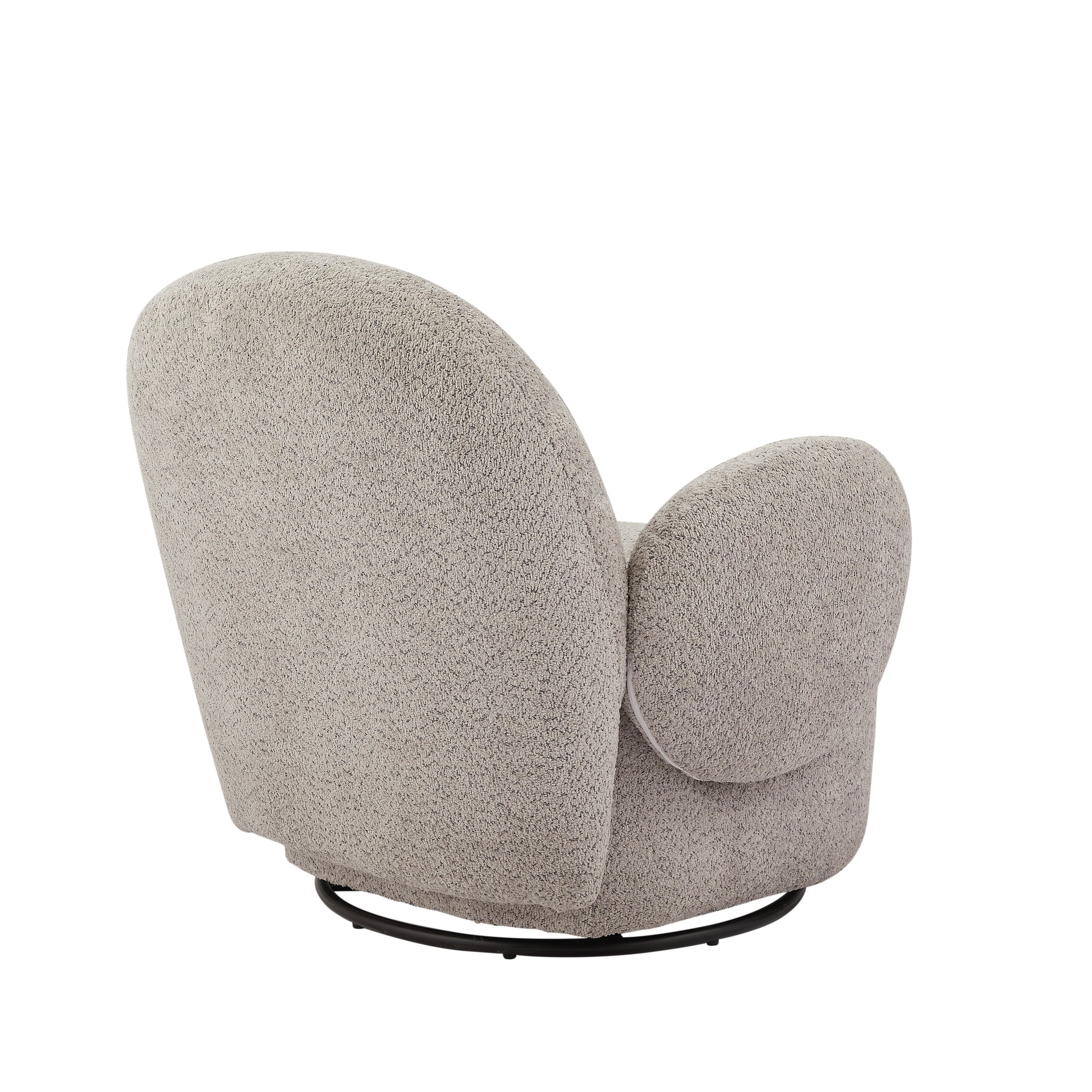 Grey Eucalyptus Swivel Accent Chair - Living Room Seating