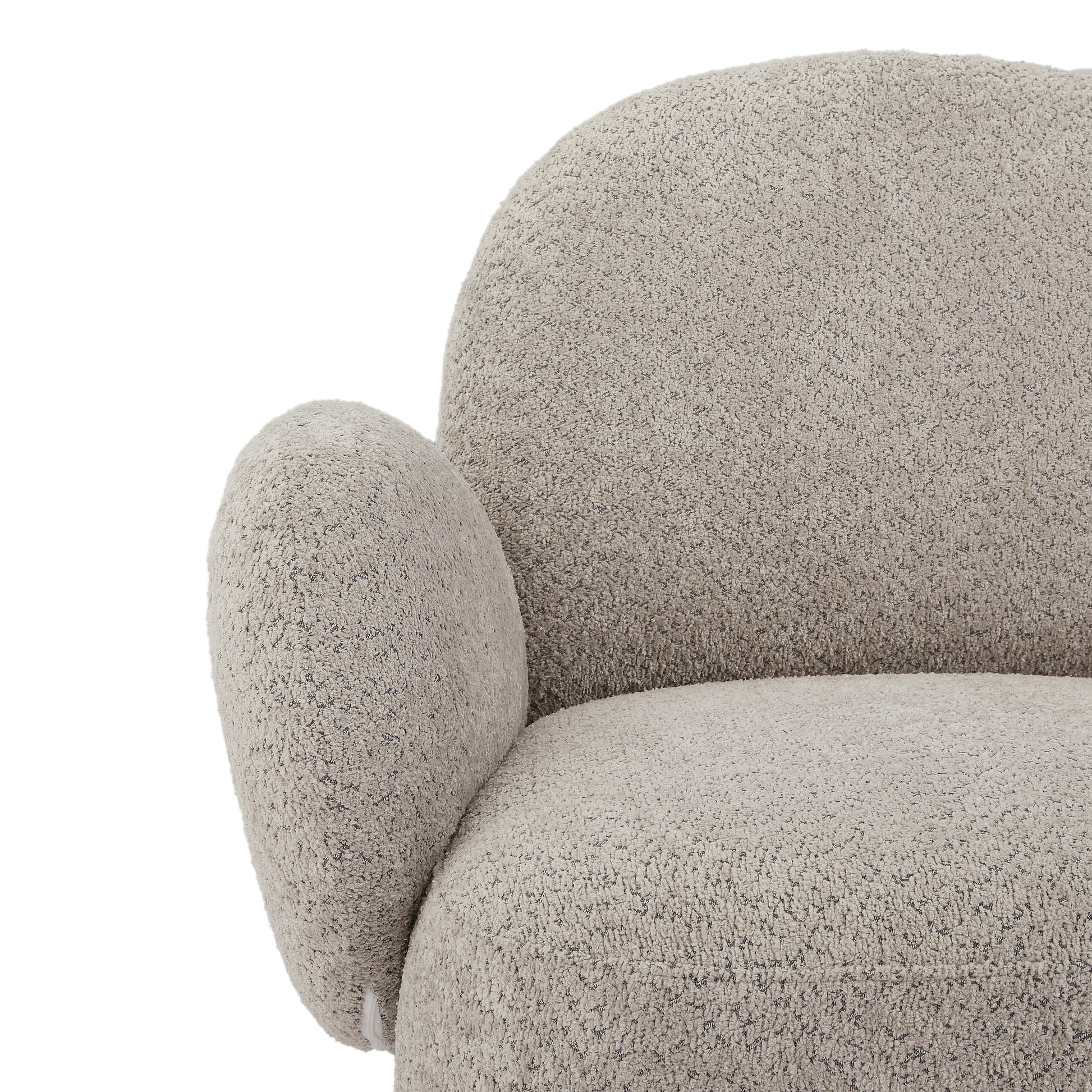 Grey Eucalyptus Swivel Accent Chair - Living Room Seating