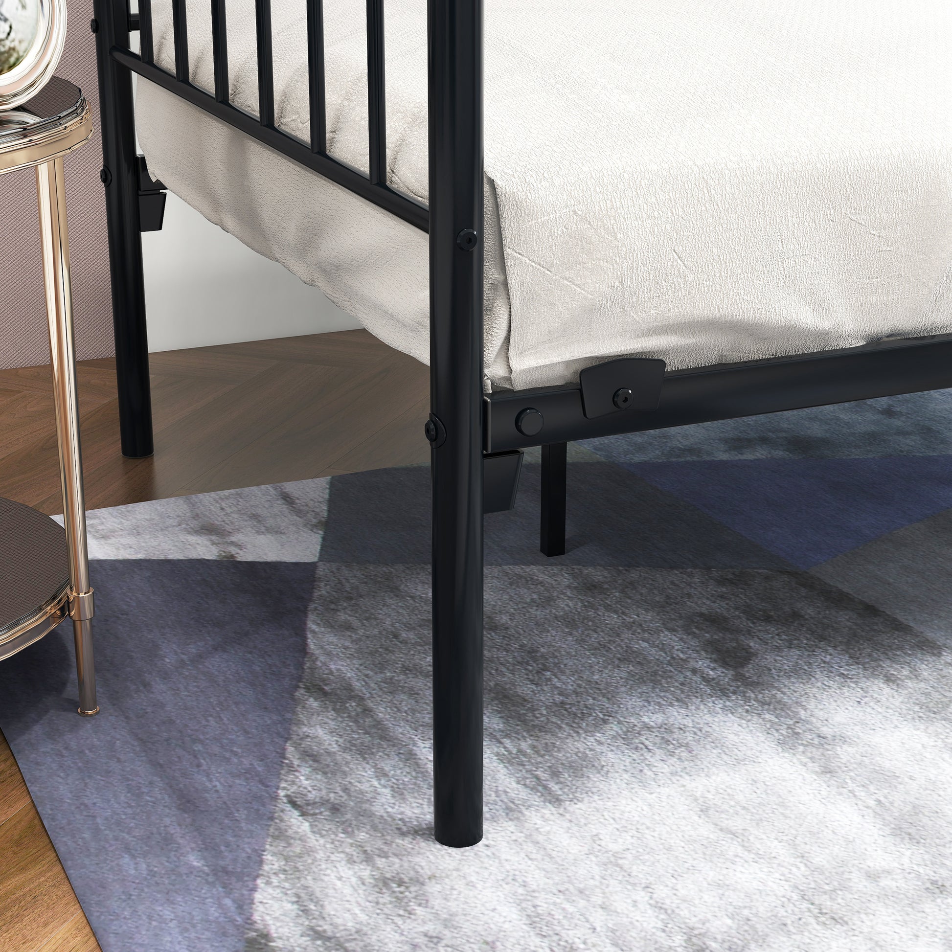 Twin Metal Daybed Frame with Storage - Black for Living Room